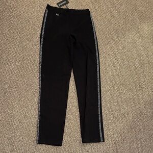 NWT Piccadilly Black Trousers with White  Detailing Size XSmall